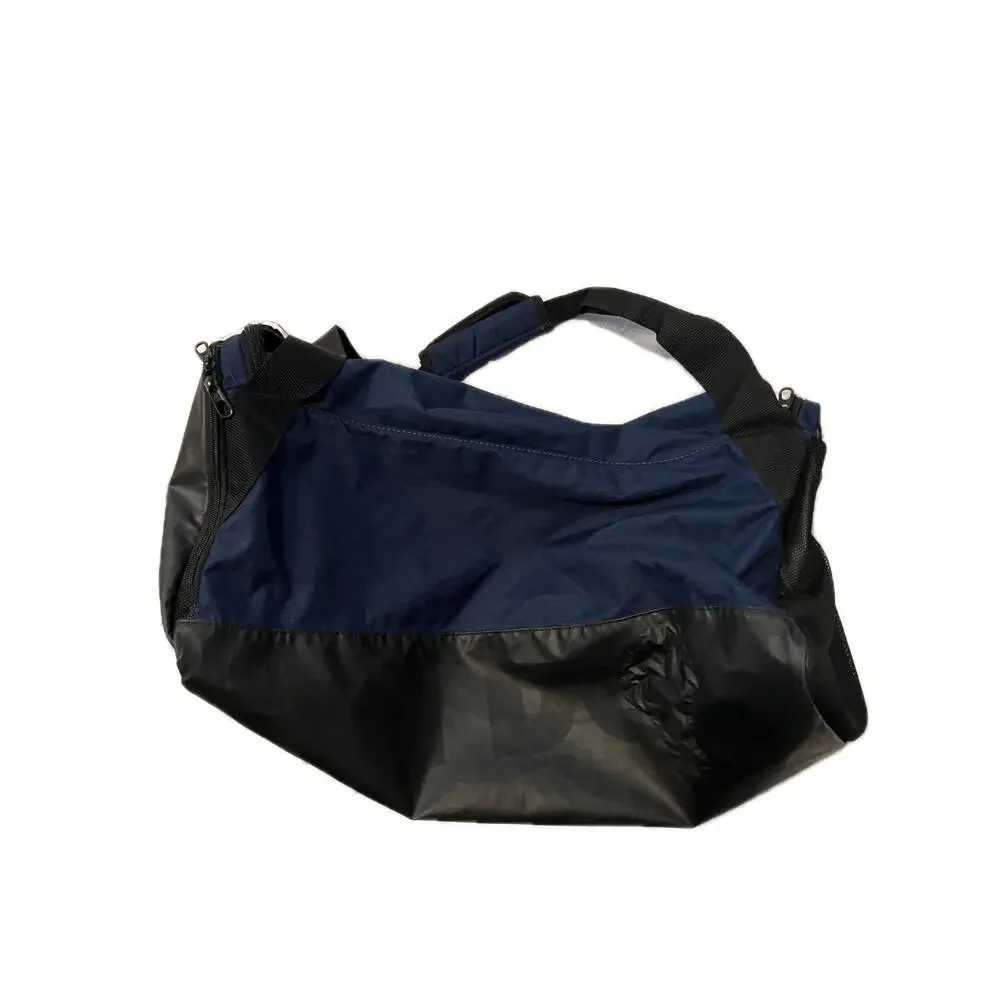 Nike Brasilia 9.5 Blue Black Medium 60L Duffel Gym Bag